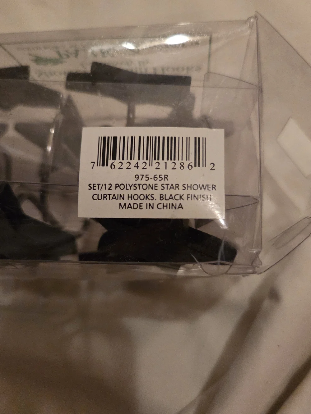 Black Star Shower Curtain Hooks